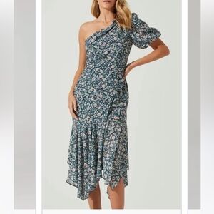 ASTR the Label Santorini one shoulder midi dress, medium